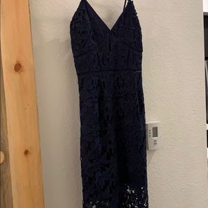 Navy dress, great for a wedding!